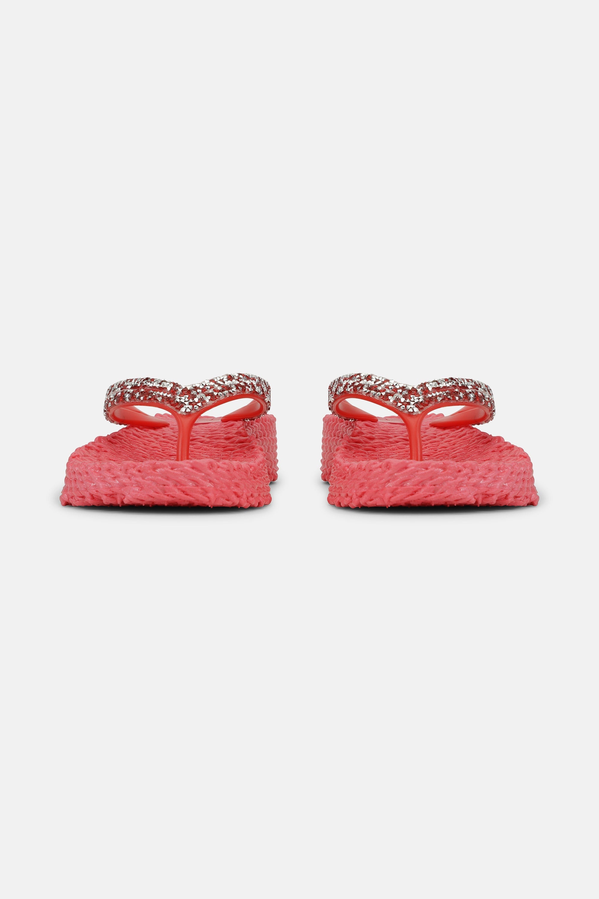 Platform Flip-flops Glittersten - Raspberry